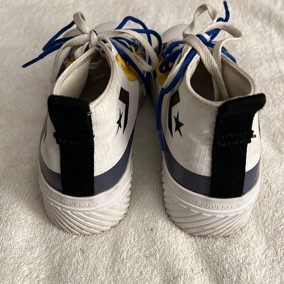 Converse Blue and Yellow Canvas Sneakers with Rubber Toe Cap main image 7